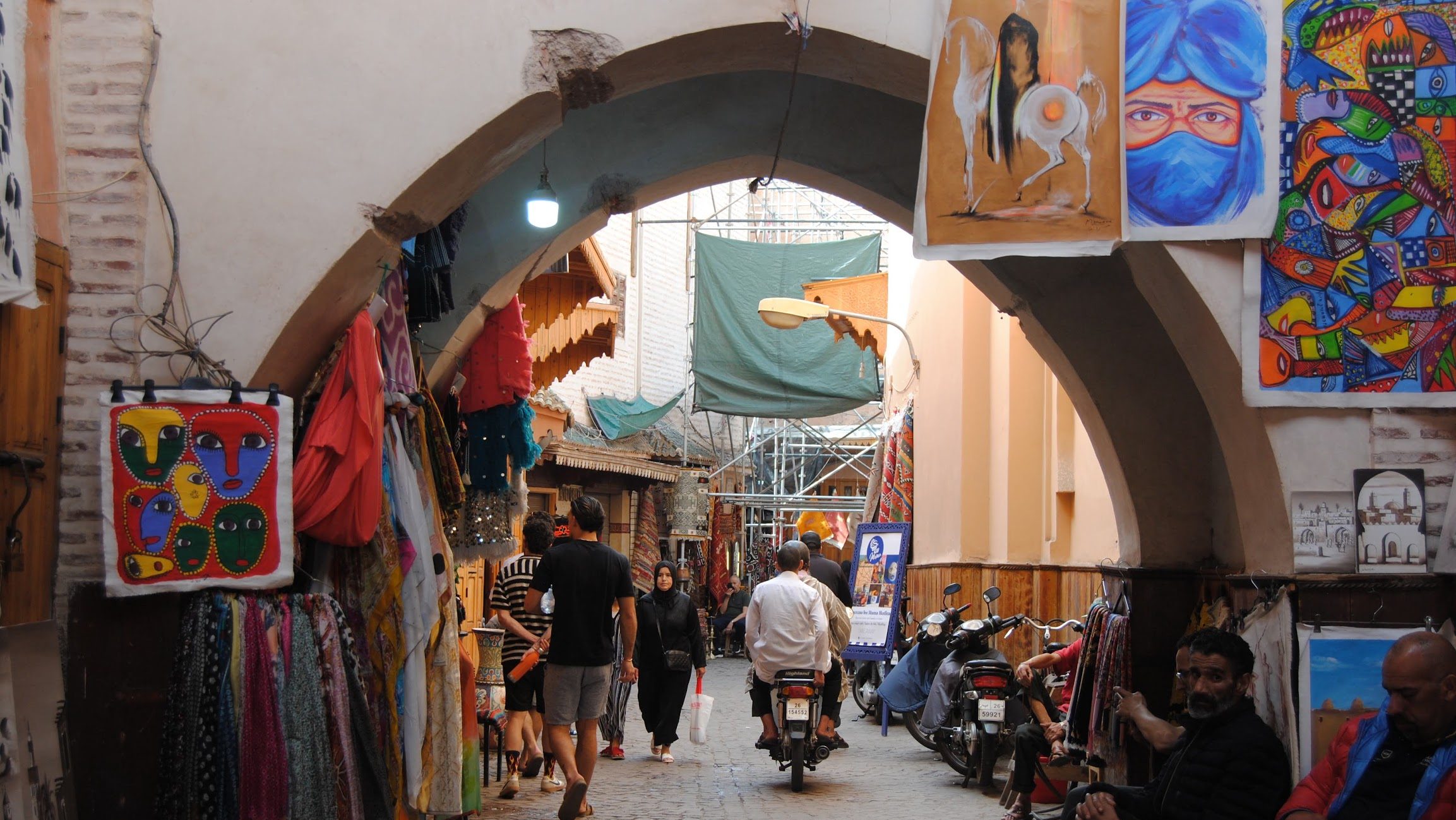 A crowded street in Marrakesh
